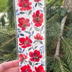 Floral Bookmark: Original Watercolor Painting, Book Lover Gift