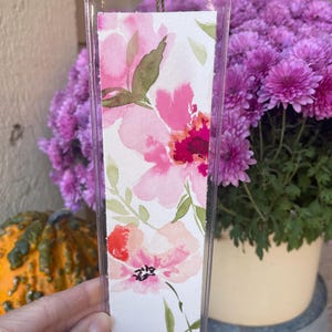 Floral Bookmark- Original Watercolor Art Bookmark || Book lover gift|| Reader Gift|| Gift for Her