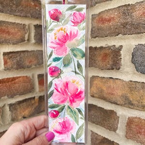 Original Hand Painted Floral Bookmark-Gift for Book lovers-Bookish Gifts- Bookclub-Book Lovers Decor-handmade bookmark, flower painting
