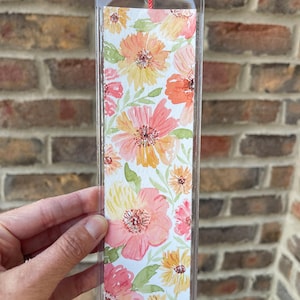 Bright Floral Watercolor Bookmark- Handmade Bookmark- Original art - Gift for Book lovers || Reader Gifts || Cute bookmark|| Gift for her