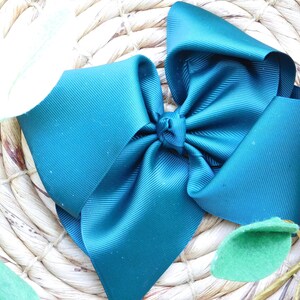 Forest Green 8 Inch Hair Bow, Forest Green Bow, Back to School Bow, Girl&#39;s Hair Bow, Cheer Hair Bow, Hair Accessory, 8 Inch Hair Bow