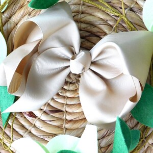 Caramel Hair Bow, 8 Inch Hair Bow, Girl&#39;s Hair Bow, Hair Bow, Back to School Hair Bow, Bow, Girl&#39;s Hair Accessory, Back to School Bow