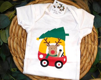 Babyromper rendier, kerstromper baby, kerstbaby, outfit kerstbaby, kerst, rendieroutfit, kerstoutfit