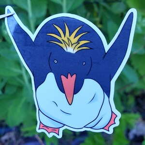Sticker pingouin Naruto qui court