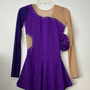 Purple Sparkle Test Competition Skating Dress AS