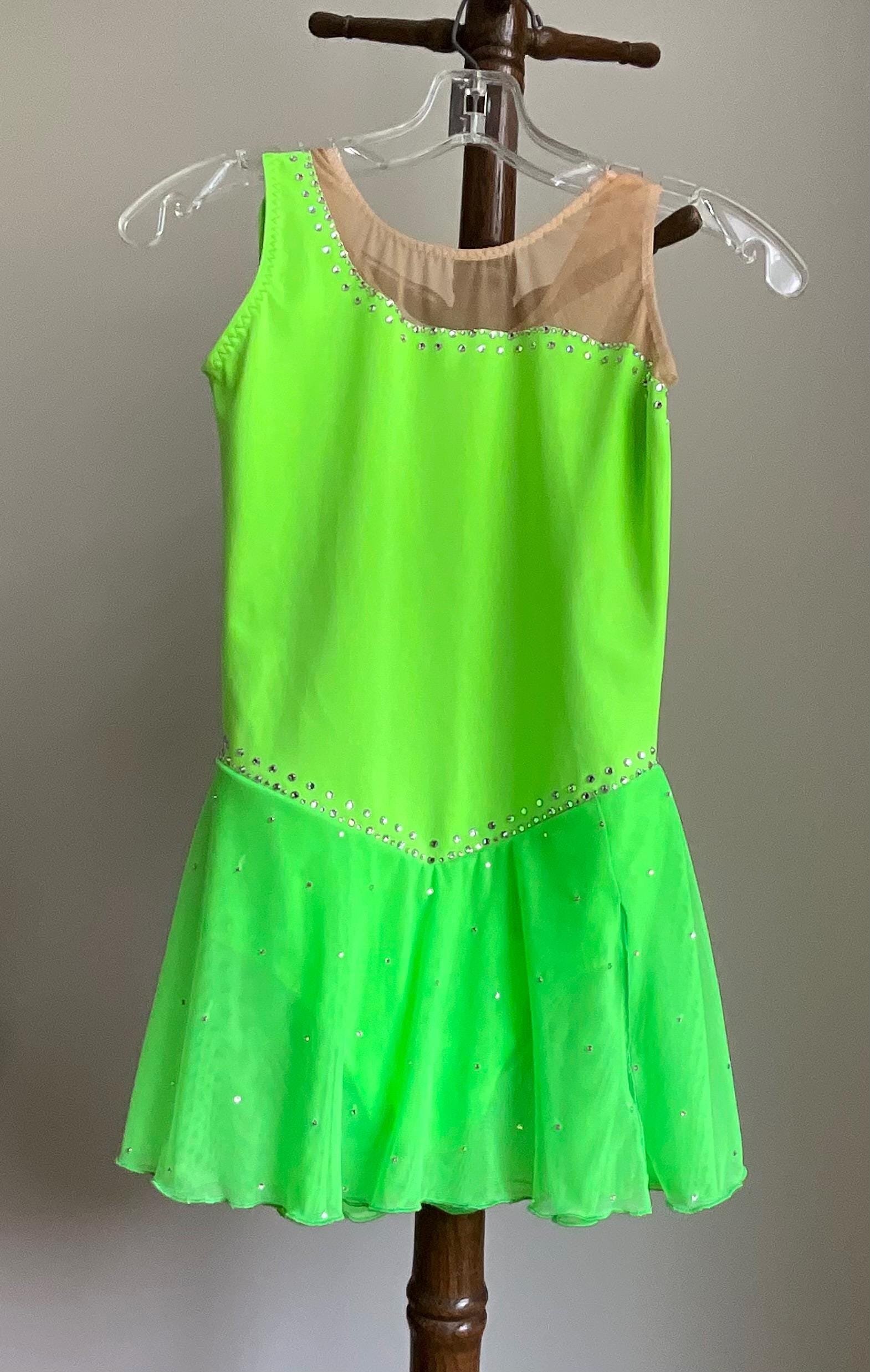 Green Figure Skater Dress - Etsy