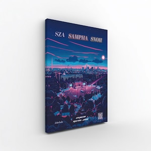 SZA, Snoh Aalegra, Sampha Poster Canvas with QR code
