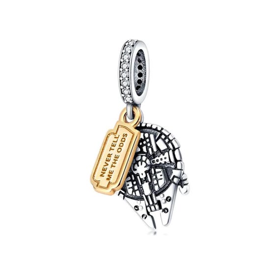 Pandora Star Wars Millennium Falcon Charm, 925 Sterling Silver Charm for  Women, Movie Bracelet Charm, Star Wars Pendant, Gift for Her
