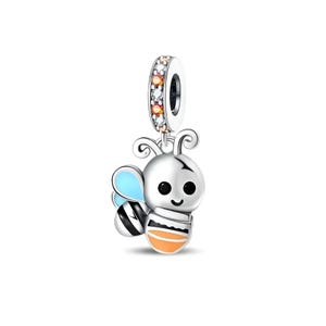 Pandora Cute Honey Bee and Hive Charm, 925 Sterling Silver Charm for Bracelet, Cute Bracelet Charm, Stylish Women&#39;s Jewelry, Gift for Her