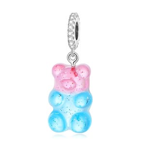 Pandora Charm, 925 Sterling Silber und Resin Anhänger für Armband, Gummibärchen Anhänger, Schmuck Geschenk für Freundin, Geschenk für Sie
