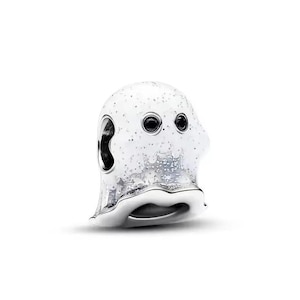 Pandora Glow-in-the-dark Boo Ghost Charm, 925 Sterling Silver Charm for Bracelet, Cute and Stylish Jewelry Gift for Her