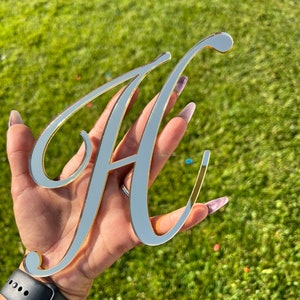Mirrored Cake Charm, Wedding Initial Fancy Cake Charm, Engagement, Custom, Personalized Acrylic Cake Charm, Acrylic Cake Gem, Bespoke