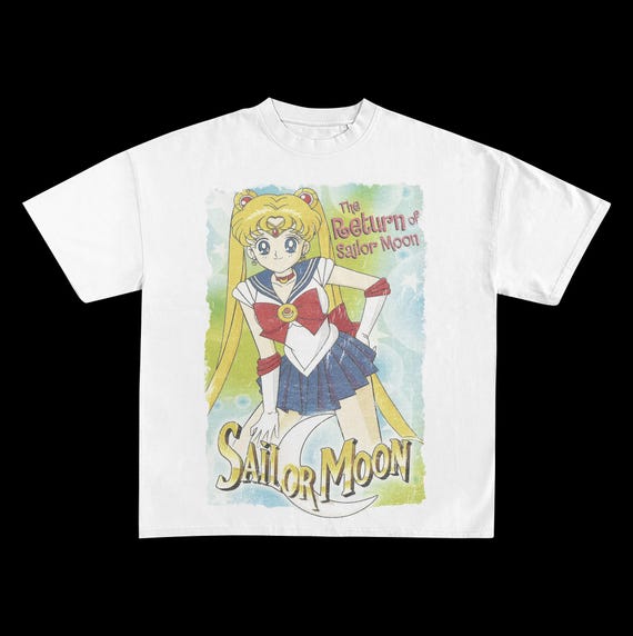 Sailor Moon 90s Anime Retro Vintage Unisex Boxy Oversized T-shirt
