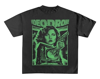 Videodrome jaren 80 retro vintage uniseks boxy oversized T-shirt