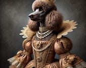 Printable Dog Art | Digital Download | Renaissance Style Pet Portrait