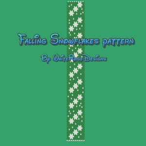 WRD Original Pattern-Falling SnowFlakes Odd Count Peyote Stitch