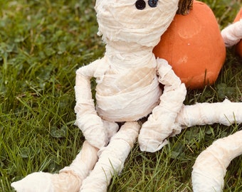 Primitive Halloween mummy doll