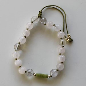 18 Mala Beads, Mala Bracelet, Jade, Jade Bracelet, Rose Quartz, Gemstone Bracelet, Quartz Bracelet, Mala Beads, Rutilated Quartz
