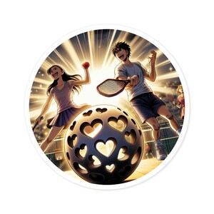 Pickleball Round Stickers, Pickleball sticker, pickleball gift, custom pickleball sticker, pickleball gifts, Pickleball fun sticker