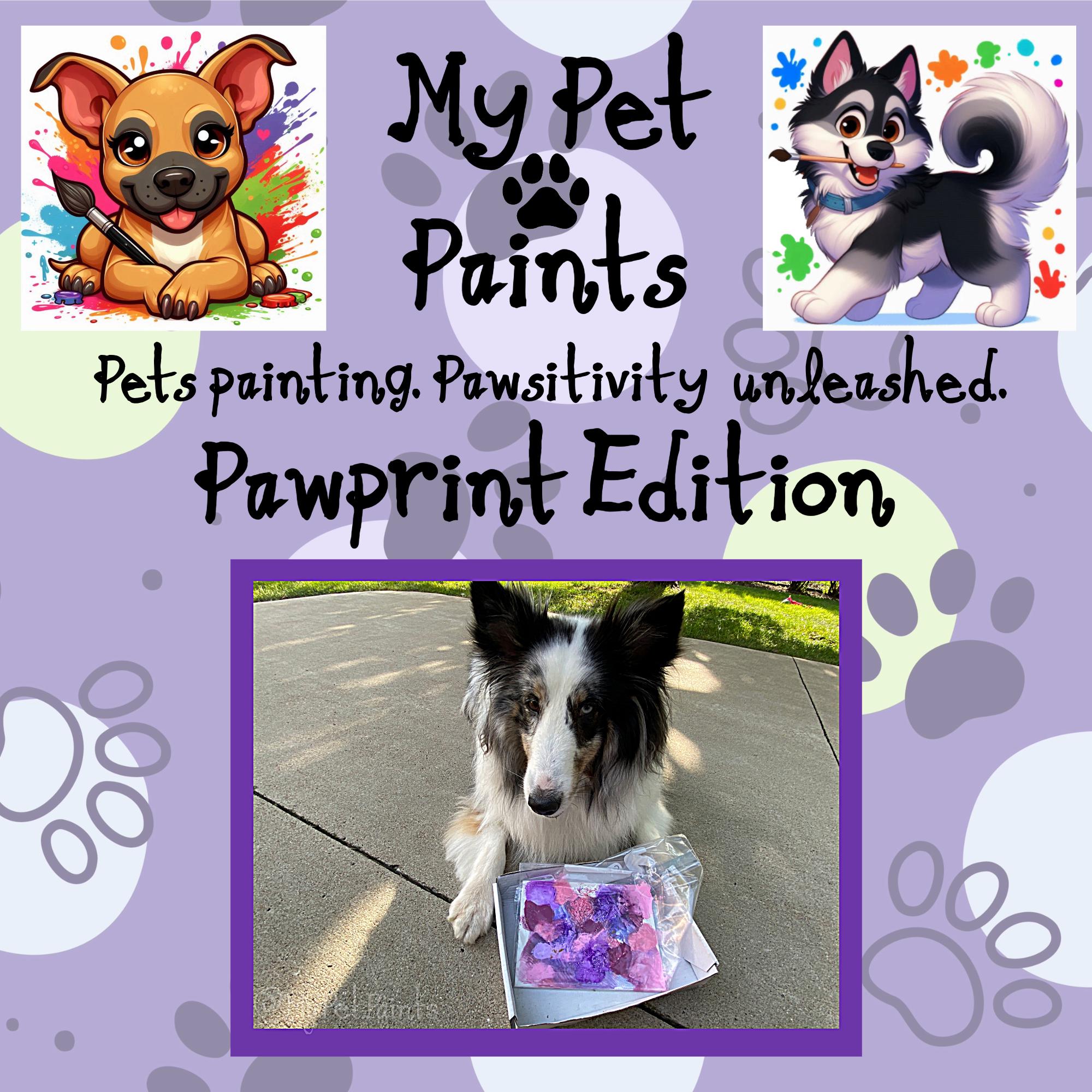Pawprint Canvas Edition Pet Art Kit - by Mypetpaints - Dog Lick