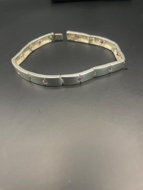 Beautiful Vitage Solid  Sterling Silver and Pink … - image 2