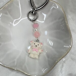 White Heart Pearl Harness Lace Teddy