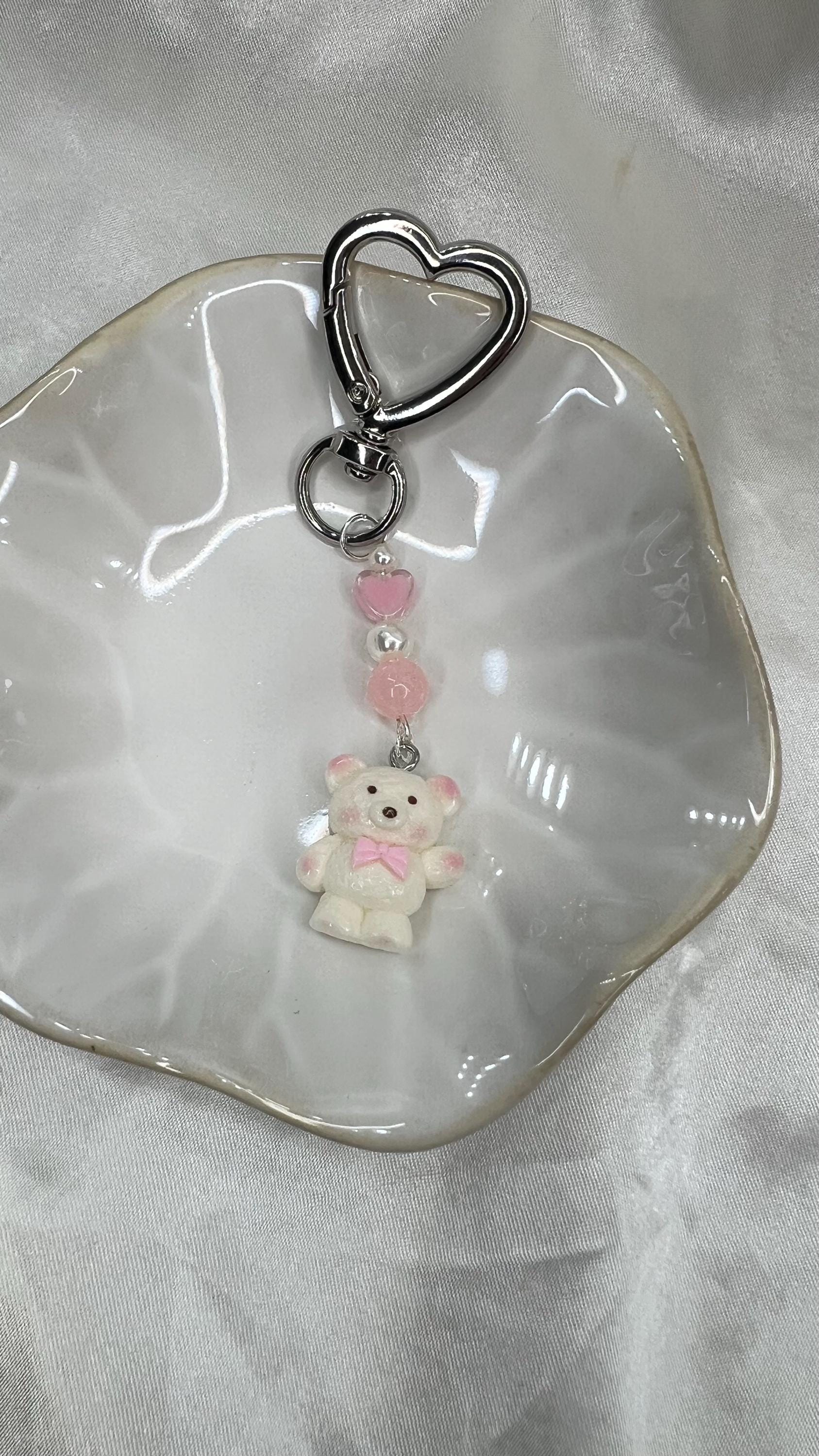 White Heart Pearl Harness Lace Teddy main image 1