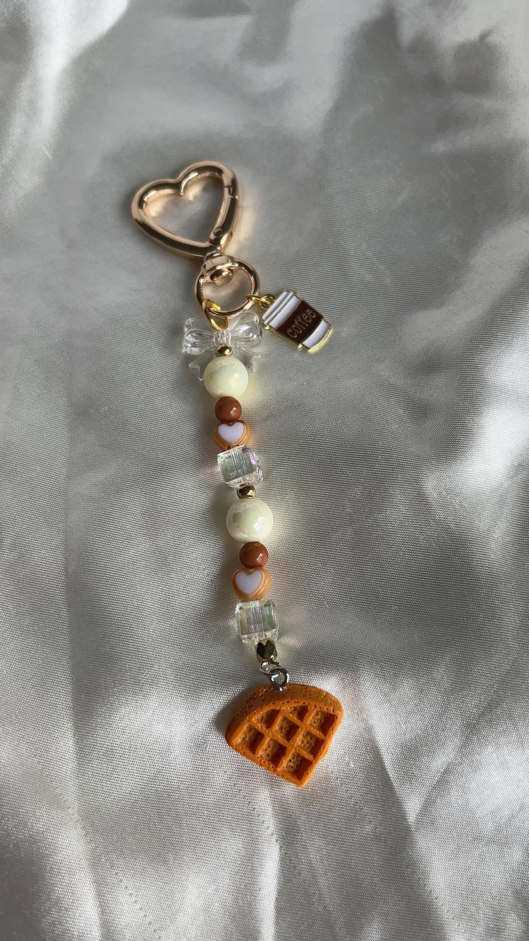 Waffles & Coffee Keychain, Breakfast Inspired Keychain, Breakfast Lover ...
