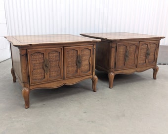 French Country Oak Storage End Tables SHIPPING is not free  EMAIL with zip code for a shipping quote