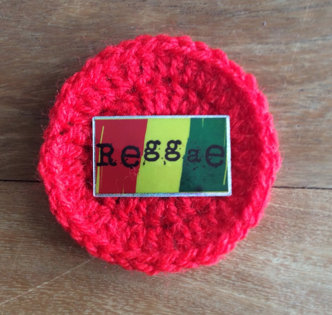 Jamaican Reggae Fridge Magnet 60s 70s Rasta Colours Crochet - Etsy