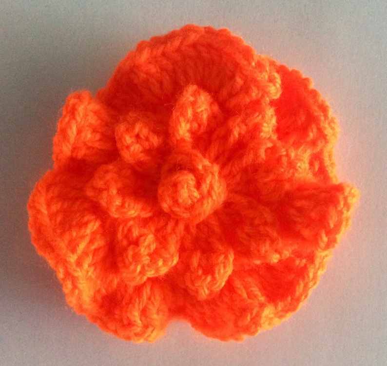 Orange marigold Textile flower Mexican celebration floral embellishments. Dia de los Muertos Home decor