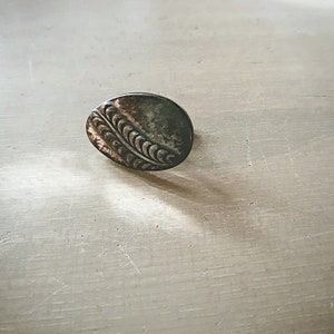 ANTIQUE TIE CLIP Leaf or Feather Design