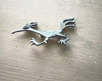 VINTAGE THUNDERBIRD BROOCH Pewter