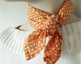 Scarf Orange and Yellow Dots