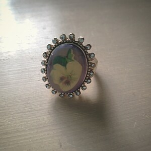 VINTAGE RING FLOWER Pansy zdjęcie 4