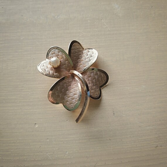 FOUR LEAF CLOVER Brooch Etsy Australia