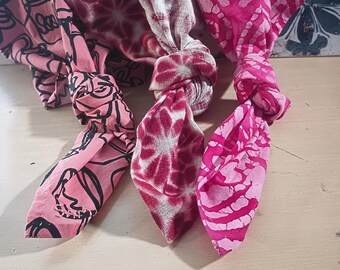 BAUMWOLL-HALSSCHAL Rottöne und Rosa