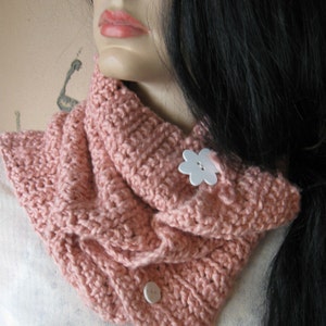 Pink Crochet Scarf image 1