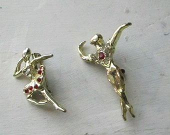 CONJUNTO DE BROCHES VINTAGE Bailarinas de ballet