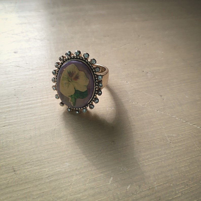 VINTAGE RING FLOWER Pansy zdjęcie 7