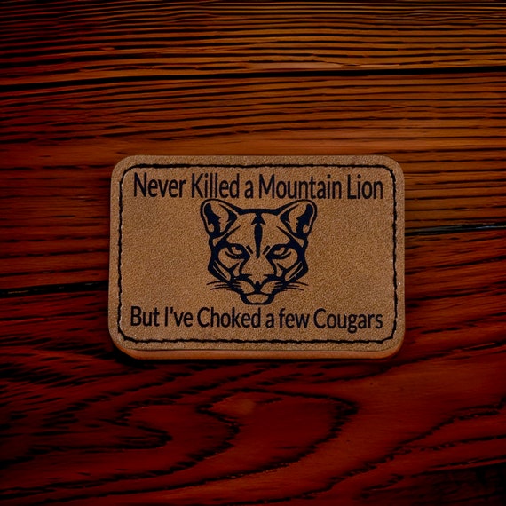 Cougar Tussle | 3x2 | Iron-on Humorous Morale Patch | Mountain