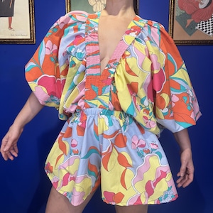 Jumpsuits, Romper for Women, Romper shorts, Beachwear Overalls Clothing , Poplin Summer Rompers, Colorful Boho Woman Outfit