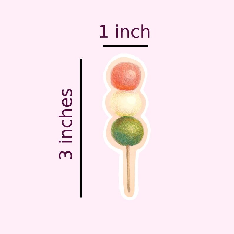 Dango Sticker Dango Sticker: Japanese Snacks Collection - Etsy