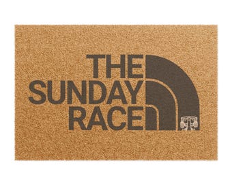 Doormat Formula One Style The Sunday Race F1 - Racecar Gift, Racing Decor, Motorsport Room Accent, Pit Crew Entrance Rug, Grand Prix