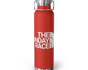 Sunday Race Insulated Bottle, 22oz - Formula One Racing Gift, Copper Vacuum Tumbler, F1 Fan Present, Motorsport Water Flask, Racing
