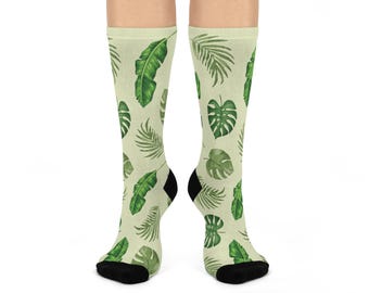 Funky Socks, Palm Tree Socks, Cute Socks, Fun Socks, Nature Lover, Gift for Her, Gift for Him, Secret Santa