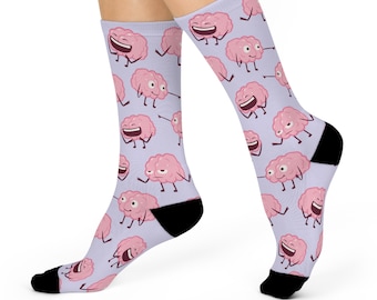 Brain Socks, Fun Socks, Funny Socks, Cozy Socks, Funky Socks, Smart Socks Gift for Her, Gift for Him, Gift For Girlfriend, Best Gift