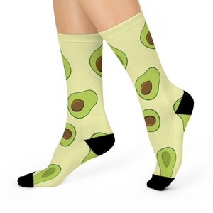 Tasty Avocado Socks, Cute Socks, Avocado Lover, Gift for Her, Gift for Him, Cozy Socks, Funky socks, Fun Socks,
