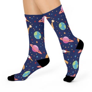 Funky Space Lover Planet Socks,  Cute Socks, Funky Socks, Funny Socks, Gift for Him, Gift for Her, Fun Socks