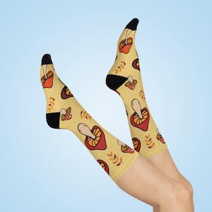 Mushroom Socks Cottage Core Aesthetic Funny Socks Gift for Him, Gift for her, Stocking Stuffer